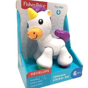 Fisher-Price Unicorn Clicker Pal with Magical Powers! 6 Months+ New
